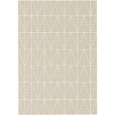 Carpete In & Out Broadway Bege Desenho Geometrico Triangulos 200x290